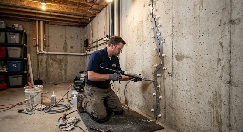 Basement Crack Repair in Needham, MA