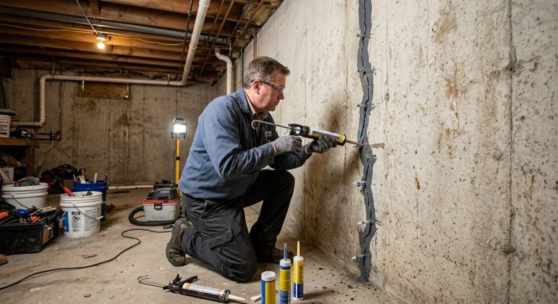 Basement Crack Repair in Needham, MA