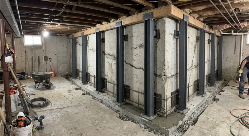 Basement Stabilization in Needham, MA