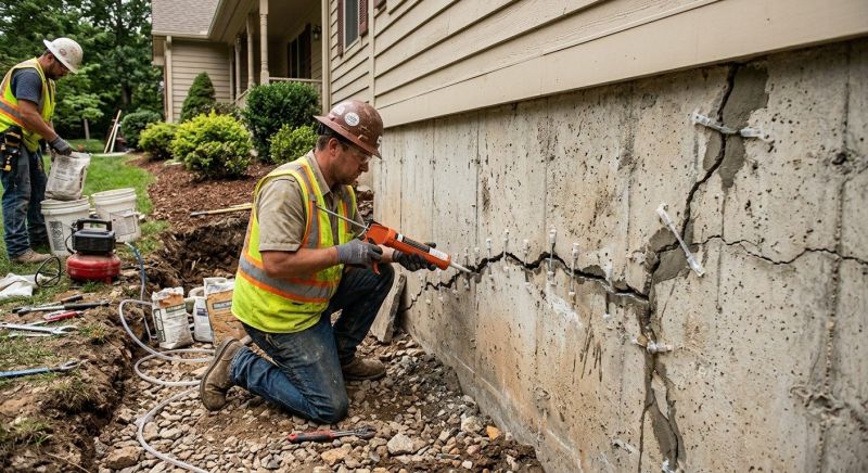 Cracked Foundation Repair in Carlisle, MA