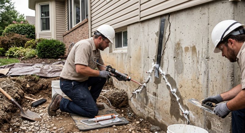 Cracked Foundation Repair in Medway, MA