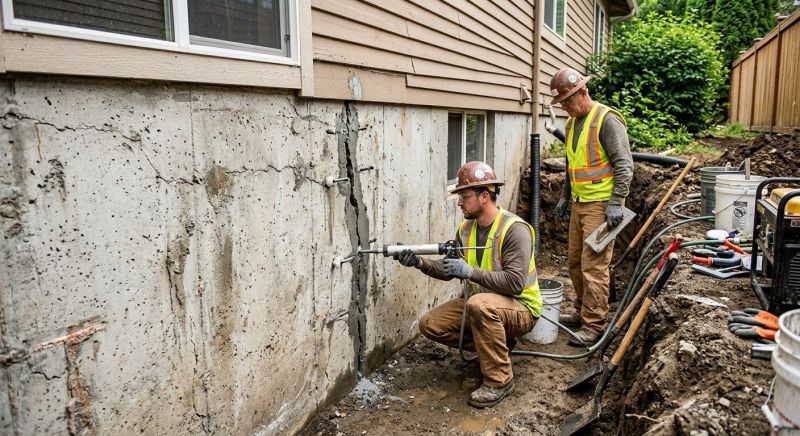 Cracked Foundation Repair in Winchester, MA