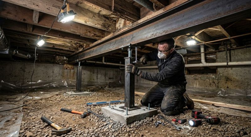 Crawlspace Foundation Repair in South Walpole, MA