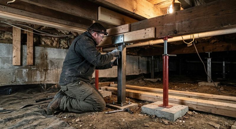 Crawlspace Structural Repair in Needham, MA