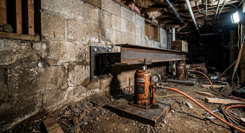 Foundation Jacking in Burlington, MA