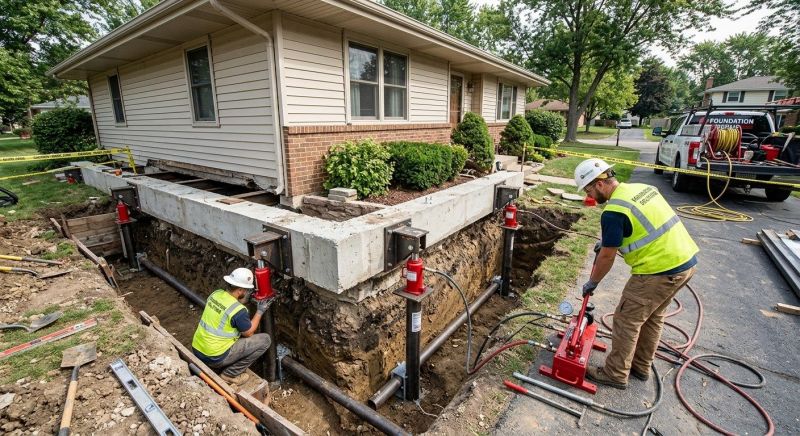 Foundation Jacking in Holliston, MA
