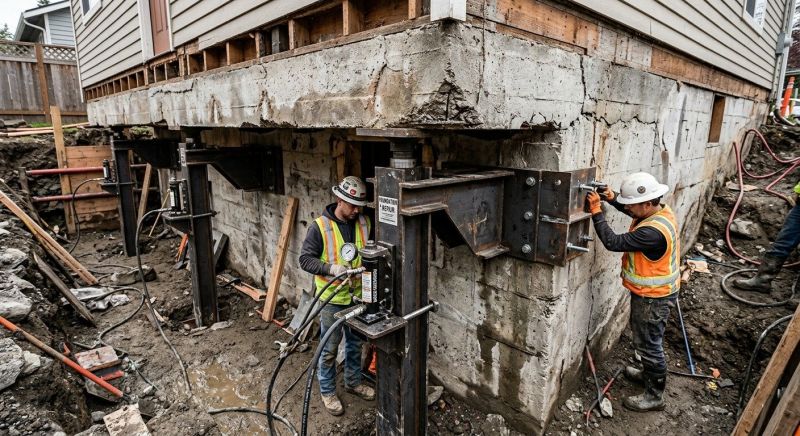 Foundation Lifting in Lincoln, MA