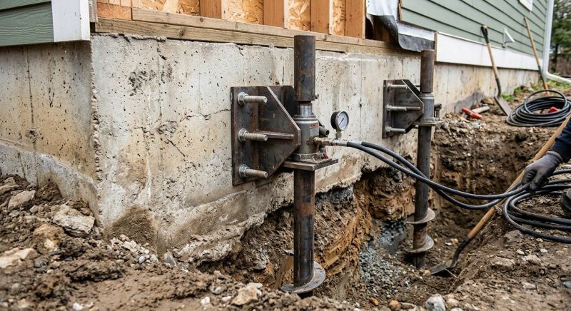 Foundation Pier Leveling in Needham, MA