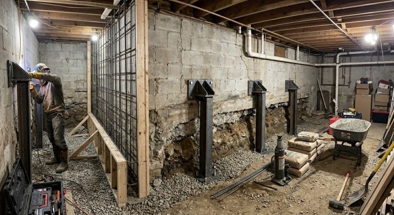 Foundation Stabilizing in Concord, MA