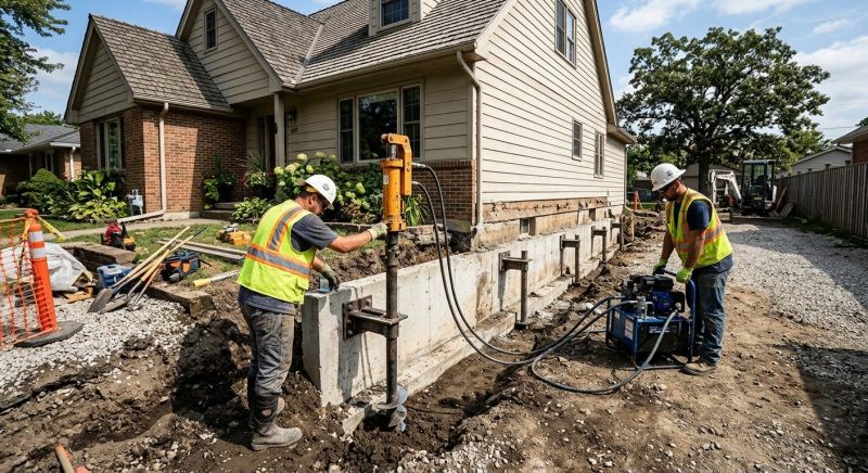 Foundation Stabilizing in Needham, MA