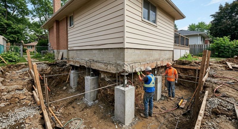 Foundation Underpinning in Needham, MA