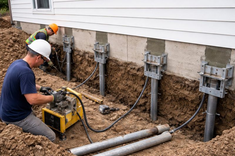 Helical Piers Installation in Needham, MA