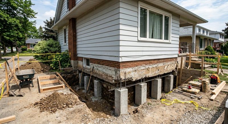 House Underpinning in Needham, MA