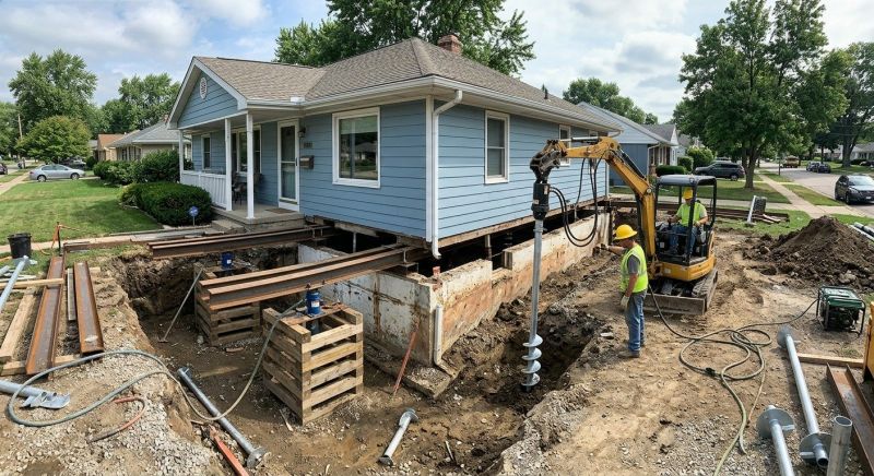 House Underpinning in Needham, MA