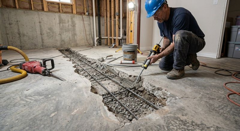 Slab Foundation Repair in Needham, MA