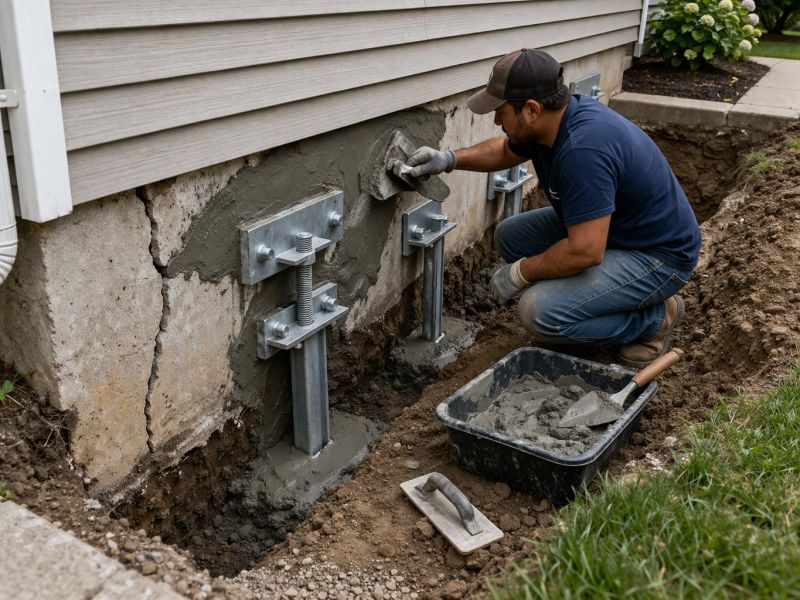 House Foundation Repair in Stow, MA